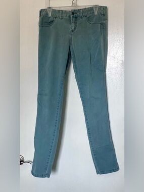 Free People Light Teal Skinny Stretch Jeans